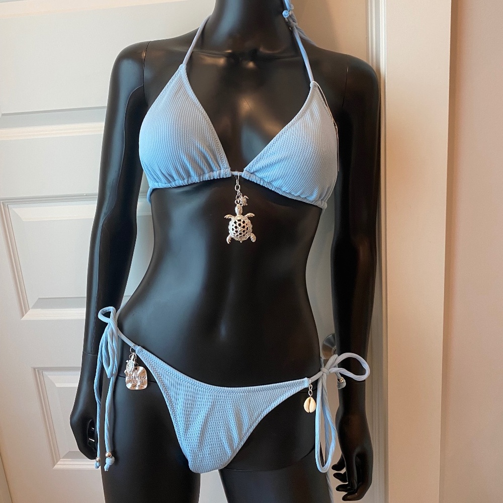 Light Blue Bikini with Charming Bikini’s Charms!